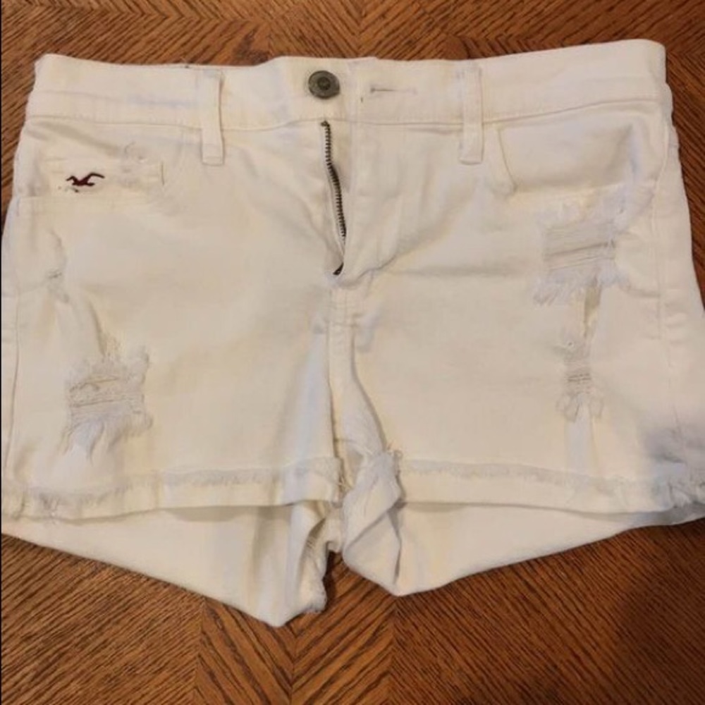 Hollister white shorts